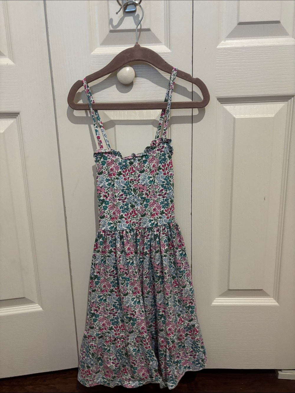 Janie and Jack Pink and Green Floral Sundress